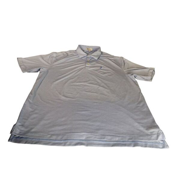Peter Millar Summer Comfort Polo Men Sz‎ XL Striped Blue White Golf Sportswear - Picture 1 of 7